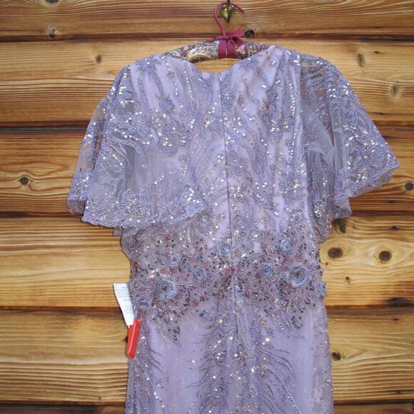 Mac Duggal $798 67493 Womens VINTAGE FLUTTER SLEEVE EVENING GOWN Dress - Picture 11 of 16